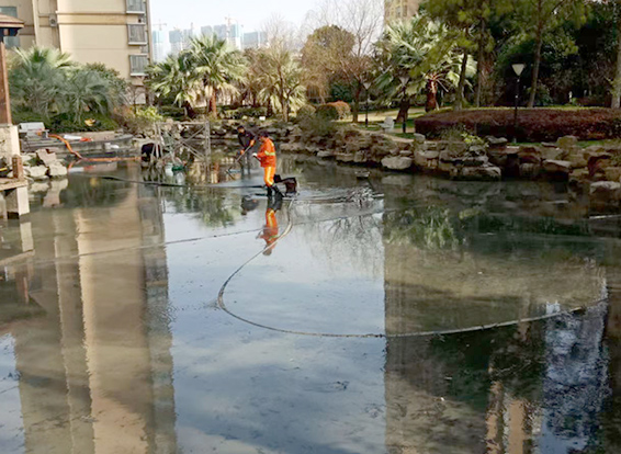 禹城景观池淤泥清理